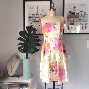 Floral strapless Dress